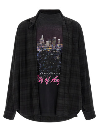 Blusa negra de algodón