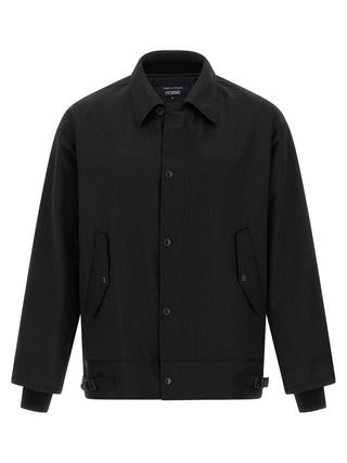 Black Polyester Full-Length Jacket