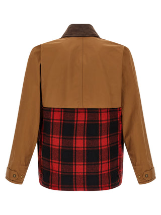 Brown Cotton Shell Jacket