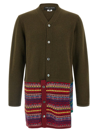 Bicolor Wool Cardigan