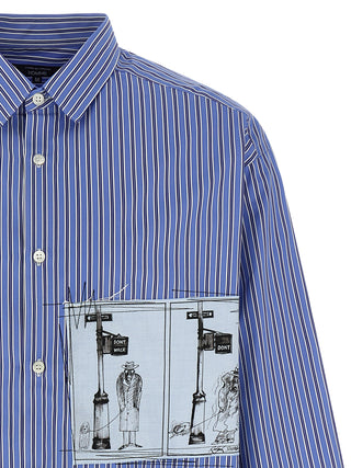 Blusa de algodón azul