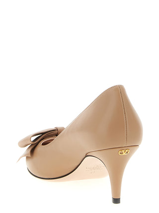 Multicolor Calfskin Mid Heel Pumps
