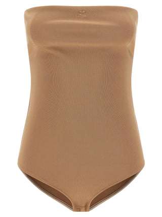 Beige Viscose Bodysuit