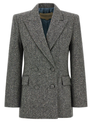 Gray Virgin Wool Blazer