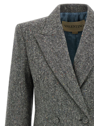 Gray Virgin Wool Blazer