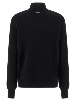 Black Virgin Wool Cardigan