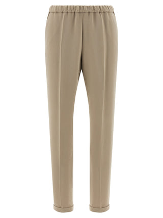 Beige Triacetate Casual Pants