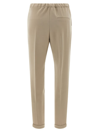 Beige Triacetate Casual Pants