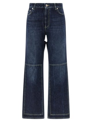 Jeans azules de algodón denim