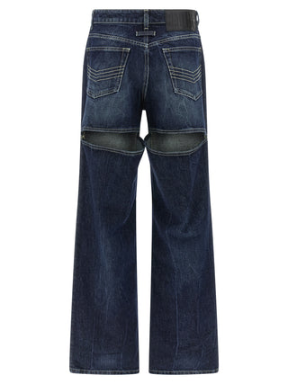 Jeans azules de algodón denim