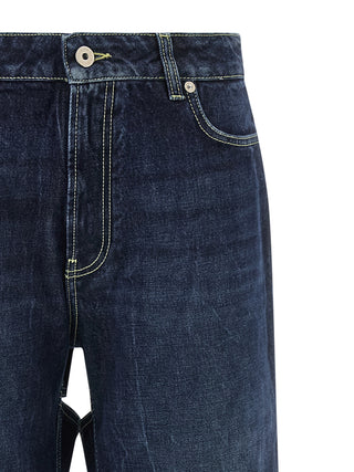 Jeans azules de algodón denim