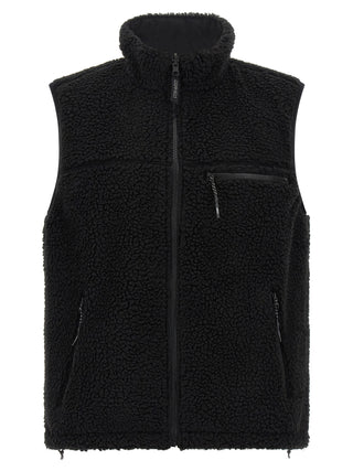 Black Polyester Sleeveless Jacket