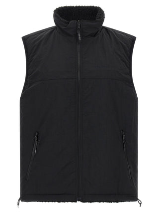 Black Polyester Sleeveless Jacket