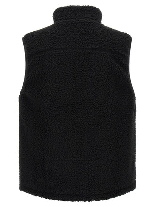 Black Polyester Sleeveless Jacket