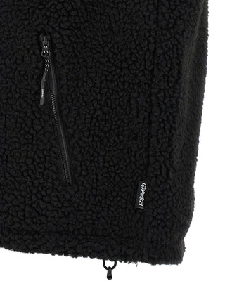 Black Polyester Sleeveless Jacket