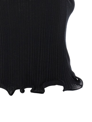 Camiseta sin mangas negra de poliéster