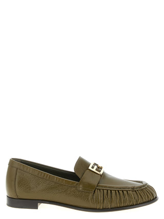 Bicolor Lamb Leather Slip-On Loafers