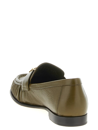 Bicolor Lamb Leather Slip-On Loafers