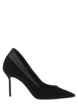 Black Goatskin High Heel Pumps