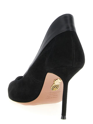 Zapatos de tacón alto de piel de cabra negra