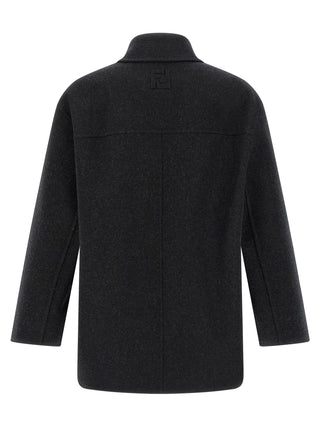 Gray Virgin Wool Coat