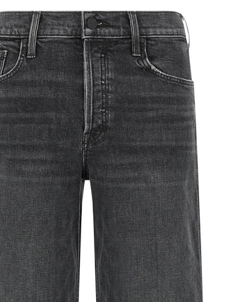 Black Cotton Straight-Leg Jeans