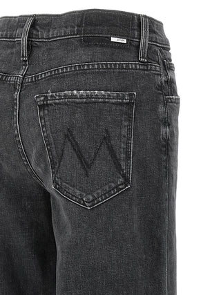 Black Cotton Straight-Leg Jeans