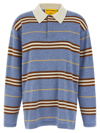 Blue Cashmere Polo Shirt