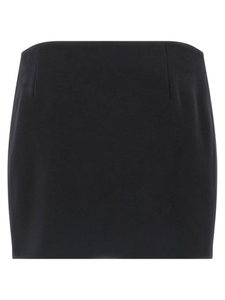 Black Virgin Wool Long Skirt