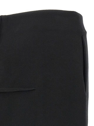 Black Virgin Wool Mini Skirt