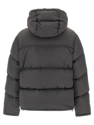 Gray Polyamide Full-Length Jacket
