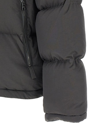 Gray Polyamide Full-Length Jacket
