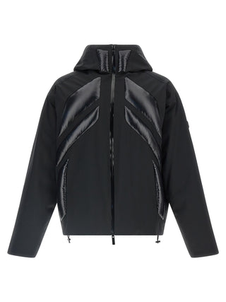 Black Polyamide Full-Length Jacket