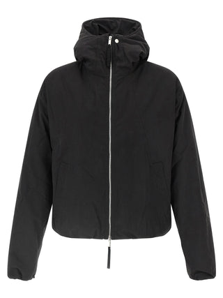 Black Polyester Shell Jacket