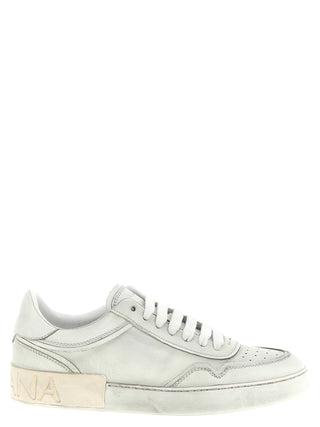 White Lamb Leather Low Top Sneakers