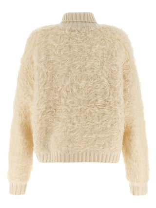 White Wool Cardigan