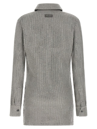 Gray Cotton Short Dress