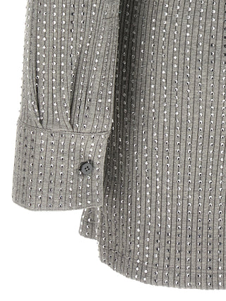 Gray Cotton Short Dress