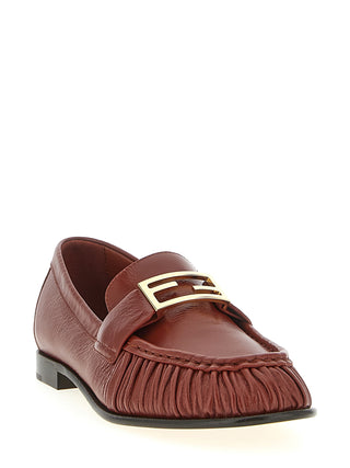 Brown Lamb Leather Slip-On Loafers