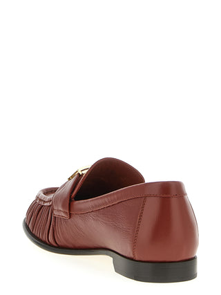 Brown Lamb Leather Slip-On Loafers