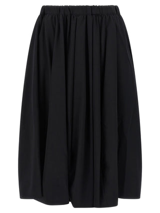 Black Wool Mini Skirt