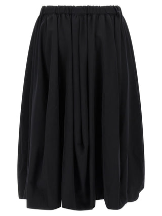 Black Wool Mini Skirt
