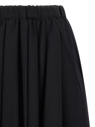 Black Wool Mini Skirt