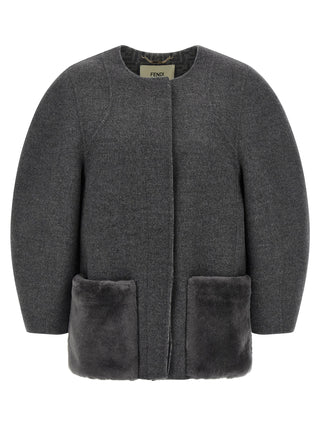 Gray Virgin Wool Coat