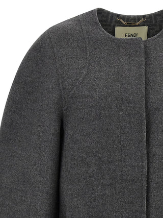 Gray Virgin Wool Coat