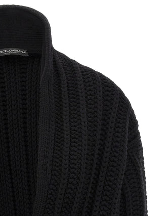 Black Virgin Wool Cardigan