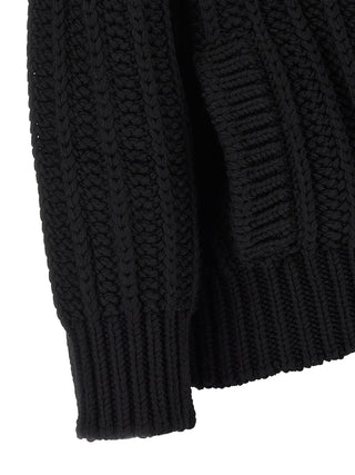 Black Virgin Wool Cardigan