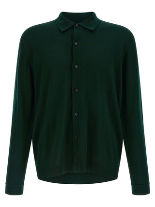 Bicolor Merino Wool Cardigan