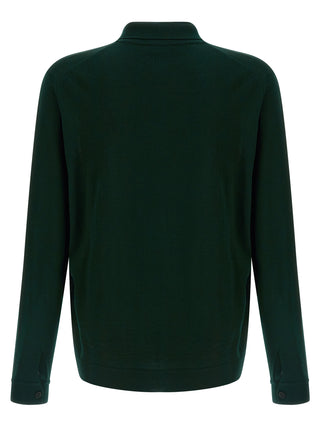 Bicolor Merino Wool Cardigan