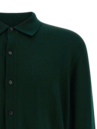 Bicolor Merino Wool Cardigan